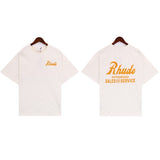 American rhu co-branded marlboro f formula traffic jam coconut tree sunset logo short-sleeved couple t