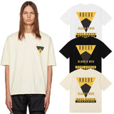 Rhude T Shirts Inverted Triangle Printing Cotton Casual Short Sleeve Men and Women