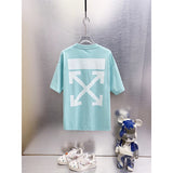 Spring/summer ow splatter graffiti arrow graphic crewneck short sleeve tee