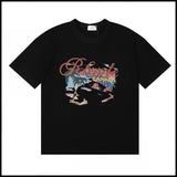 American trend rhu marlboro high definition printing de casual round neck short sleeve t-shirt export wholesale