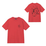 Summer running volume stussy short-sleeved t-shirt dice black eight ice cream comfy basics american couple summer t
