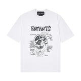 Mopey rich second generation xia loose version beautiful trendy quiet eyes printing round neck short sleeve t-shirt high street