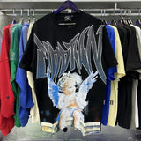 wholesale american trend mixed emotion alien octopus hot diamond angel short-sleeved couple full print