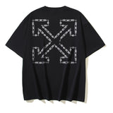 Spring/summer ow splatter graffiti arrow graphic crewneck short sleeve tee