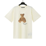 Correct version of pa beheaded bear short sleeve palm tree high street ins teddy bear shark love