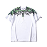 Marcelo classic phantom wings t-shirt - colorful feather lightning blade design - perfect for couples (mb short sleeve)