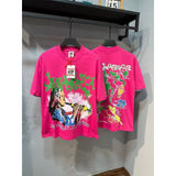 American asaali character print short sleeve t-shirt & trendy shorts set - summer collection