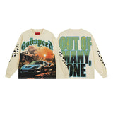 Cross-border wholesale american trend skull metal rock band robot bottom shirt pure cotton looselong sleevest