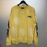 Hs american high street retro washed portrait short-sleeved t-shirt long sleeves sweatshirt hoodie