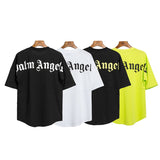 Correct version of pa beheaded bear short sleeves palm tree high street bat sleeves big logo letter on the back