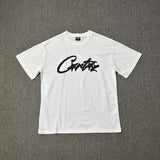 Wholesale foreign trade corteiz devil's island letter logo print short sleeve fog high street couple oversized t-shirt