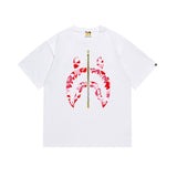 Cross-border wholesale summer classic ape camo lightning print cotton short sleeve t-shirt