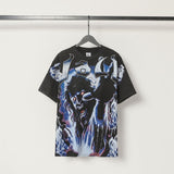 American valley washed distressed printing short-sleeved t-shirt valeforever hoodie sweatshirt long