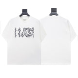 Mm series export wholesale margiela simple style digital four-corner mark couple short-sleeved t-shirtpure cotton high quality