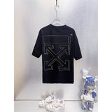 Spring/summer ow splatter graffiti arrow graphic crewneck short sleeve tee