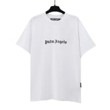 Correct version of spring and summer coconut palm tree short-sleeved series pa angel print couple trendy