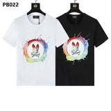 Psy wholesale american cho bunt-shirt colorful skull rabbit gradient letterprintingcouple short