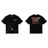 American retro gallery dept. letter print oversized double gauze pure cotton short sleeve t-shirt