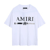 Wholesale foreign trade amir washed distressed tiger head number & letter logo short sleeve t-shirt