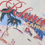 Rhude T Shirts Cannes Beach Coconut Printing Cotton Casual Short Sleeves Men and Women
