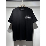 amri flow paint graffiti letter starry sky classic logo print short sleeve couple t-shirt