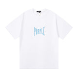 Purple br@nd comfy basics letter logo printing short-sleeved fog american street t-shirt