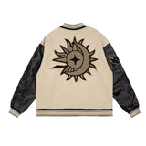 Unisex Baseball Jersey Sun,Moon,Earth Elements Embroidered Baseball Uniform