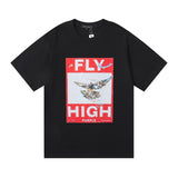 Purple br@nd comfy basics letter logo printing short-sleeved fog american street t-shirt