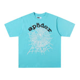 Spder hip hop singer youngthug foam letter couple short-sleeved t-shirt full of diamonds shorts