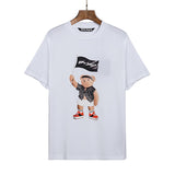 Cross-border foreign trade wholesale pa severed bear short-sleeved ins palm tree large logo back letter bat