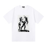 Purple br@nd comfy basics letter logo printing short-sleeved fog american street t-shirt