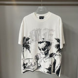 Wholesale american streetwear mixed emotion hotfix rhinestone print short sleeve t-shirt, hoodie, sweatpants, and jacket set