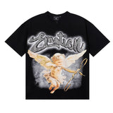 wholesale american trend mixed emotion alien octopus hot diamond angel short-sleeved couple full print