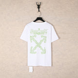 Correct version offow rainbow gradient arrow twill cashew flower graffiti short-sleeved t-shirt