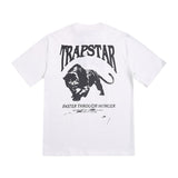 [heavy weight double yarn] trapstar stitching tiger head embroider gradient letter short-sleeved t-shirt