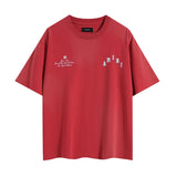 Wholesale foreign trade amir washed distressed tiger head number & letter logo short sleeve t-shirt