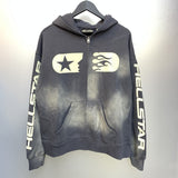 H-star series] fog high street retro women's head washed and distressed couple t-shirt shorts sweatshirt pants