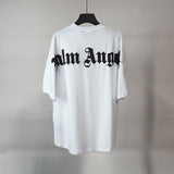 Correct version of pa beheaded bear short sleeves palm tree high street bat sleeves big logo letter on the back