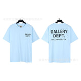 American classic series high street gall retro basic letter d print short sleeve t-shirt