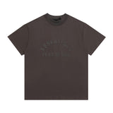 essential double line fog shorts icon laminated stereo letter round neck couple pullover