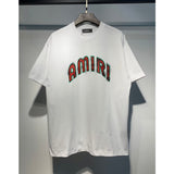 [gram] am peace dove flowing paint graffiti letter starry sky classic logo printing short sleeve couple t-shirt
