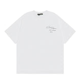 Wholesale export cole buxton minimalist cursive signature print short sleeve t-shirt - high street style