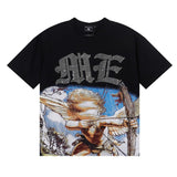 wholesale american trend mixed emotion alien octopus hot diamond angel short-sleeved couple full print