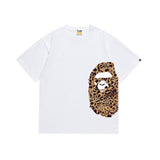 Wholesale japanese style side plaid camo ape head short sleeve color block trendy t-shirt for summer