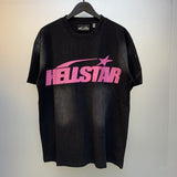 H-star series] fog high street retro women's head washed and distressed couple t-shirt shorts sweatshirt pants