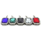 Jewelry Cubes Colored Gemstones Pendant Necklace Spectrum St. Valentine's
