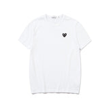 Kawakubo plaloveembroider short-sleeved pure cotton red heart eyes couple t-shirt y star style long sleeves shirt