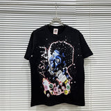American asaali retro celebrity portrait print short sleeve men's 100% cotton t-shirt