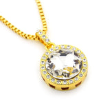 Jewelry Hip Hop Rhinestone Round Jewel Necklace Spectrum St. Valentine's