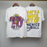 Cough syrup short-sleeved high-quality pure cotton round neck t-shirt fashionprinting breathable short-sleeved summer